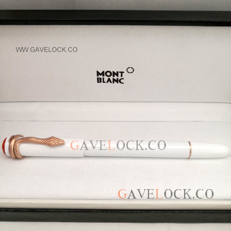 Copy Montblanc Heritage Collection Rouge Et Noir Rollerball Pen Red And Rose Gold